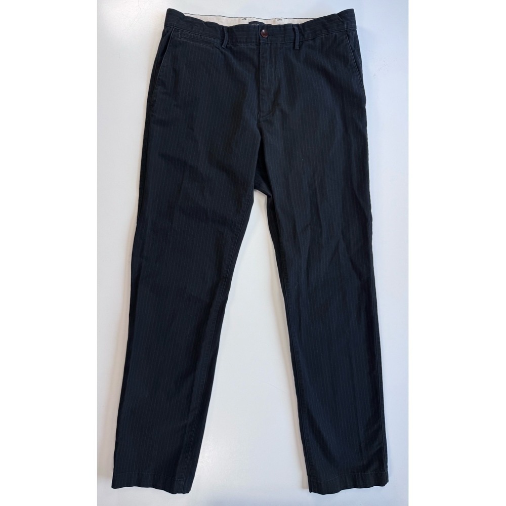 BANANA REPUBLIC Classic Pinstripe Chino Pant Mens 34x34 (actual 33x32) Navy Blue